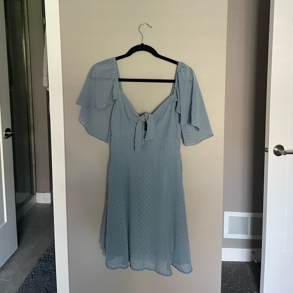Blue ruffled Lulu’s dress NEW